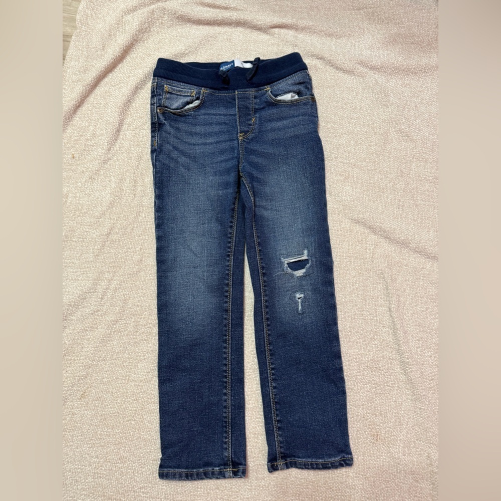 Old Navy boys' jeans, size 5T, blue, elastic waist Skinny